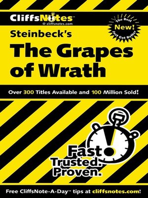 cover image of CliffsNotes on Steinbeck's The Grapes of Wrath